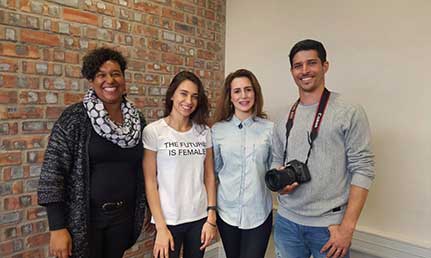 Volunteers at Dress for Success office