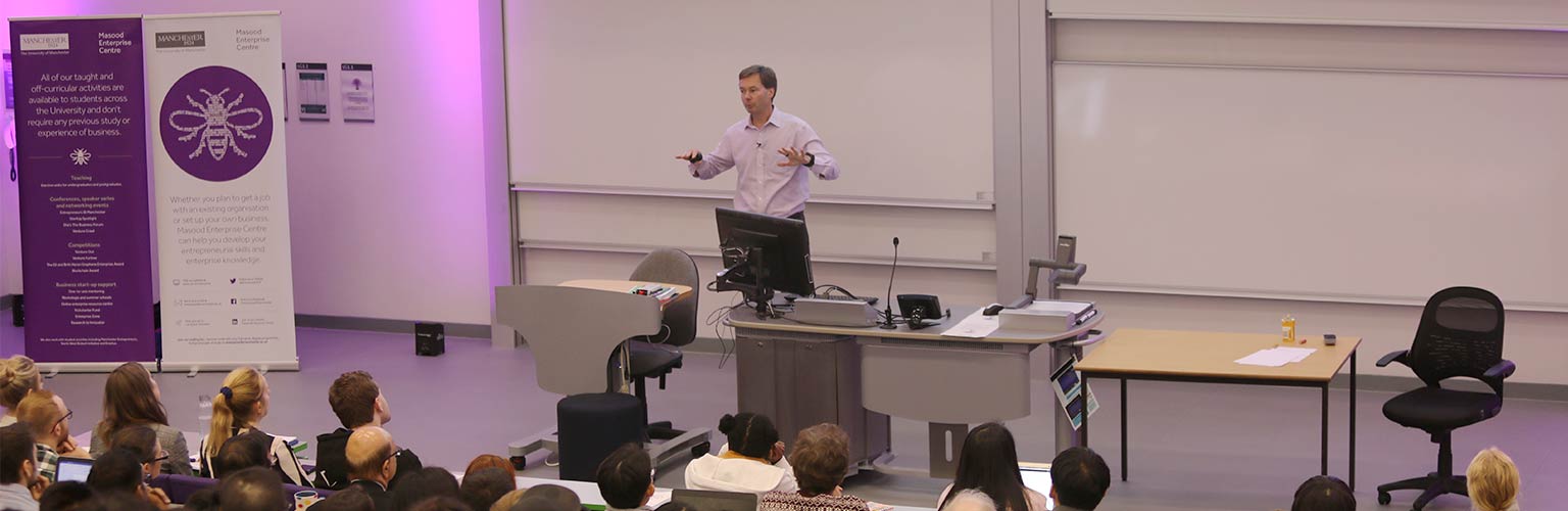 andy stanford clarke talks innovation at Masood Enterprise Centre’s latest event