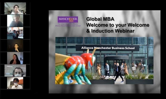 screenshot of mba webinar