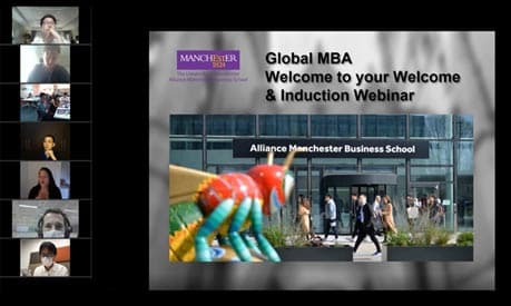 screenshot of mba webinar