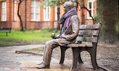 The Alan Turing statue in Sackville Park in Manchester 