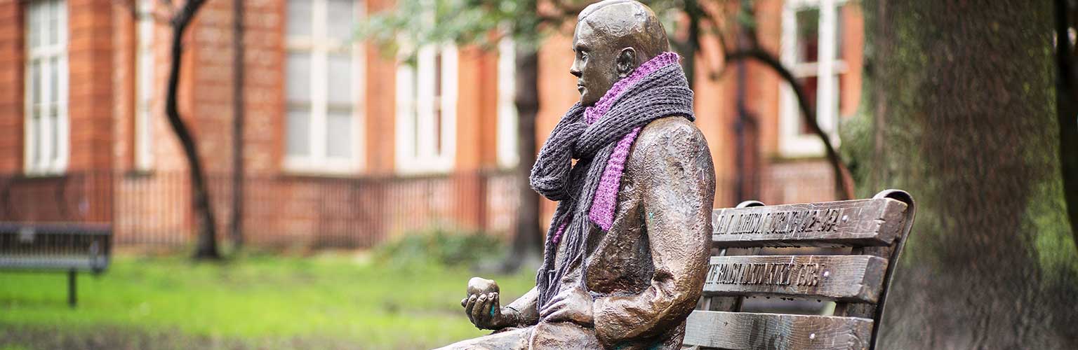 The Alan Turing statue in Sackville Park in Manchester