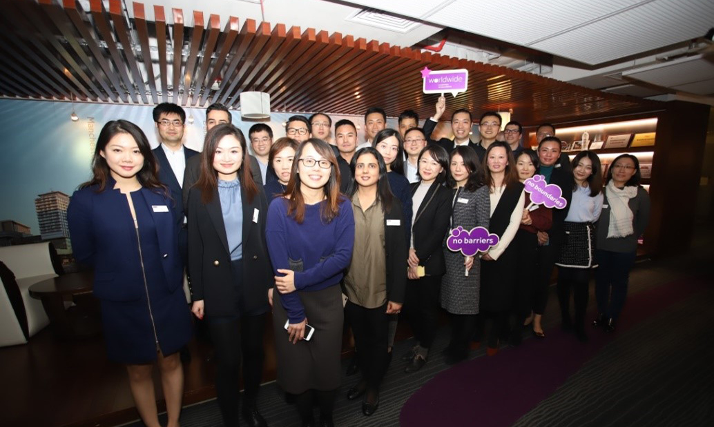 A group of students at the welcome event for the Global MBA programme in China