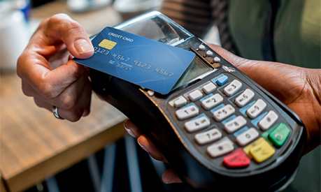 using a contactless card on a card machine