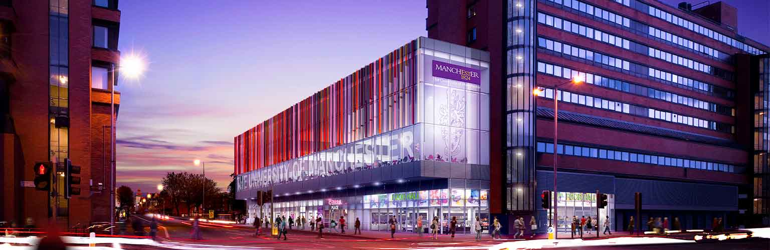 AMBS building at night