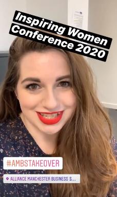 Charlotte instagram takeover at alliance manchester business school for the inspiring women's conference