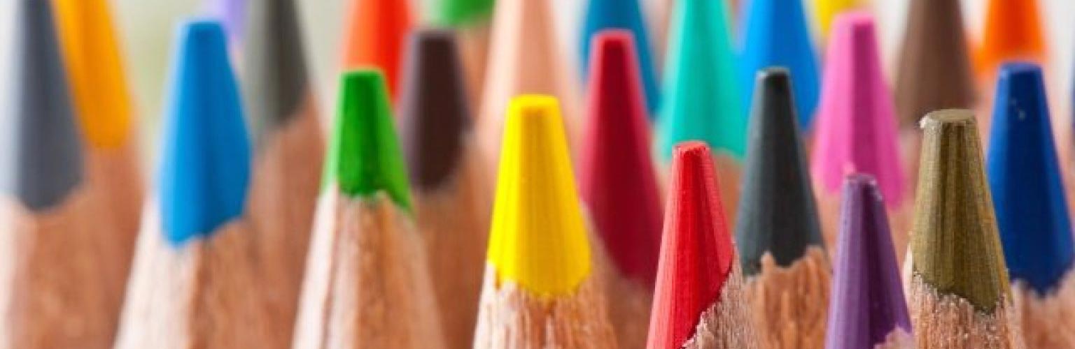 coloured pencils close up shot