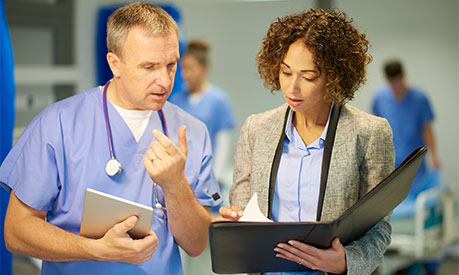 A meeting between medical professionals