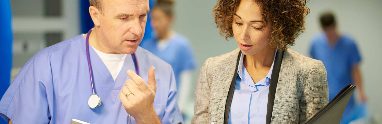 a meeting between medical professionals