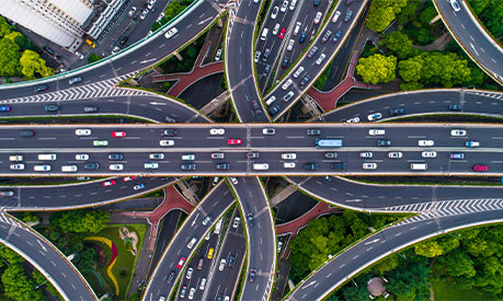 Aerial view of Shanghai Highway