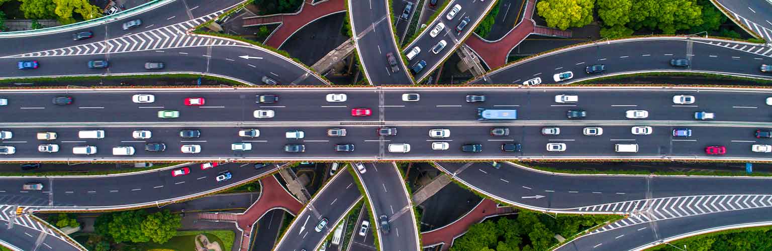 Aerial view of Shanghai highway