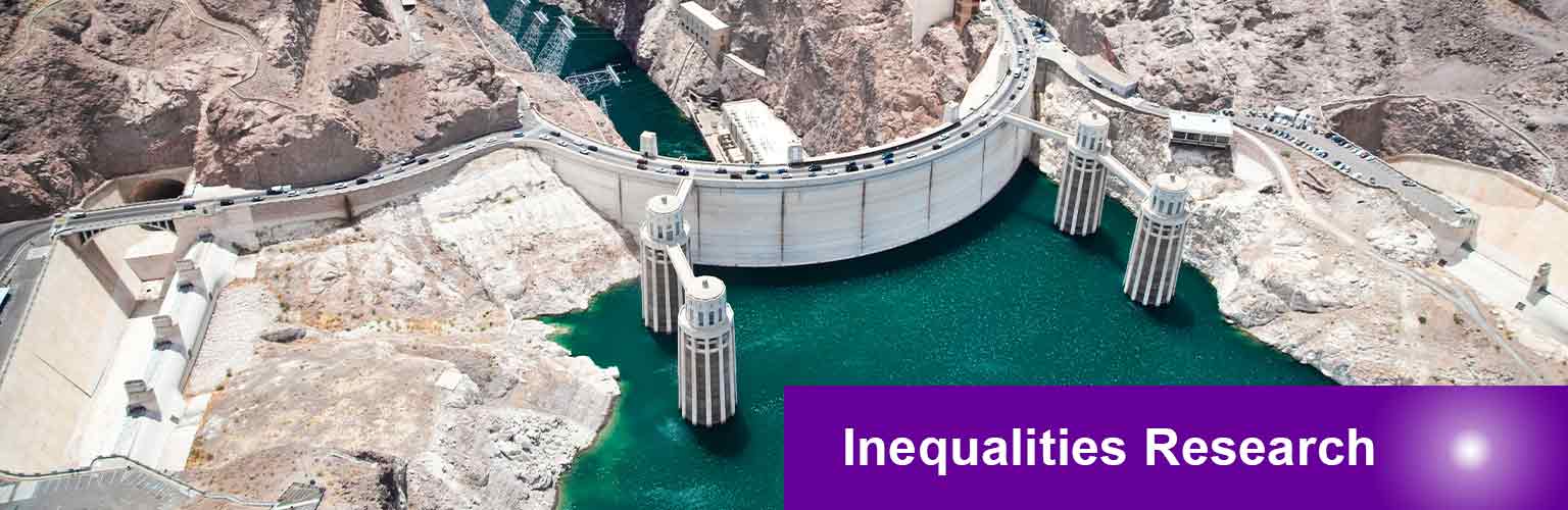 An aerial view of the Hoover Dam in the USA during the day