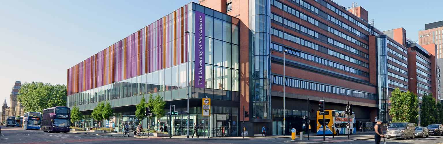 Alliance Manchester Business School in the summer sunshine