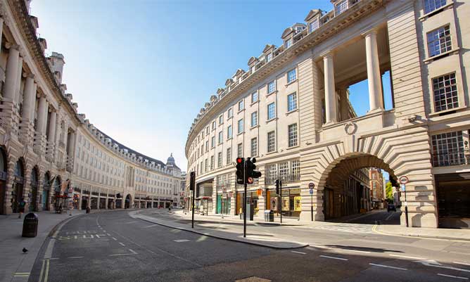 empty city centre street