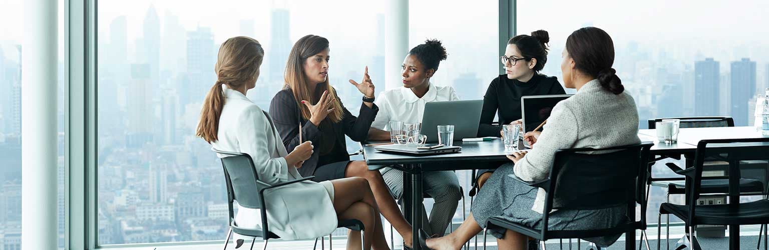 group of women in office