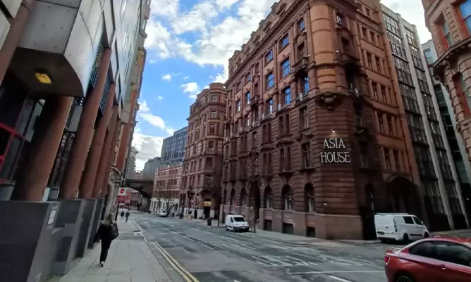 A view down a street in Manchester