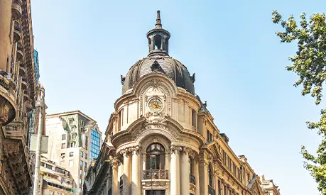 The stock exchange building in Santiago, Chile