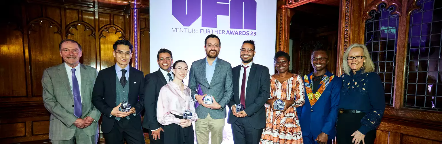 Venture further award competition winners. The event was held at the Whitworth Hall at the University of Manchester