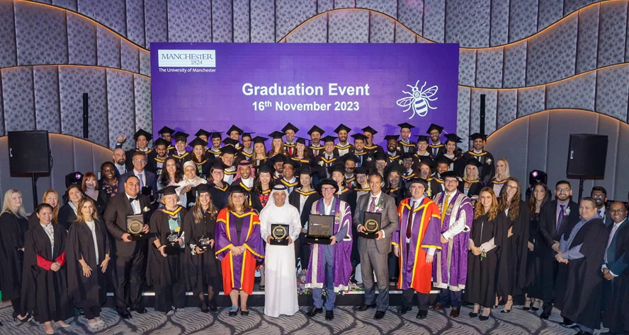 Graduates and guests at the graduation ceremony in Dubai