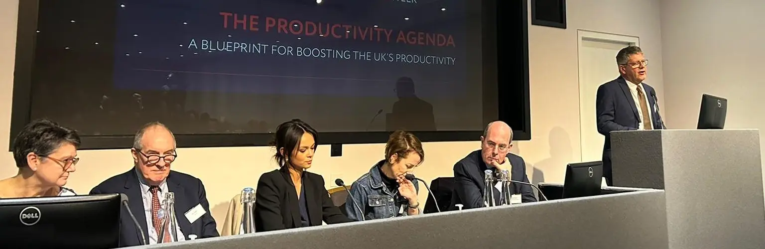 Panel at the launch of The Productivity Agenda in London