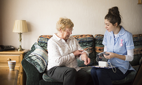 nurse patient in home health social care