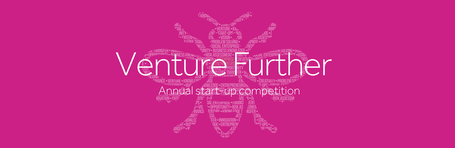 Venture Further logo on pink background