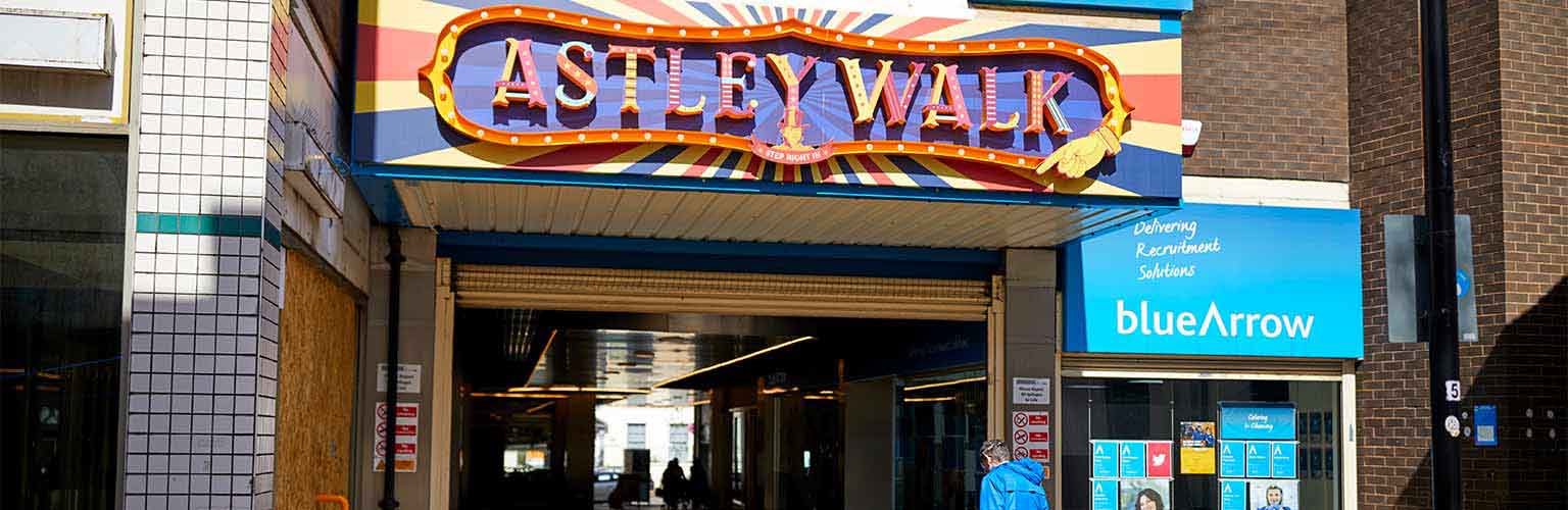 Astley Walk shopping centre in Newcastle-under-Lyme