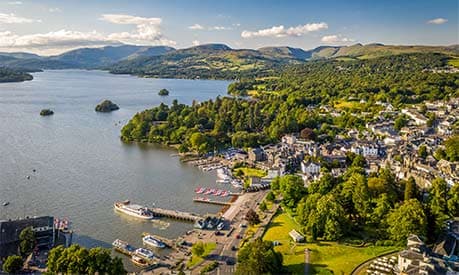 Bowness-in-Windermere from above