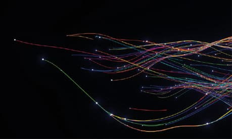 Different colour lines on a black background