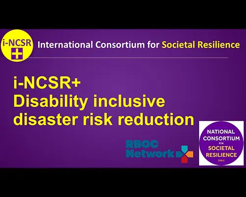 Disability Inclusive Disaster Risk Reduction webinar