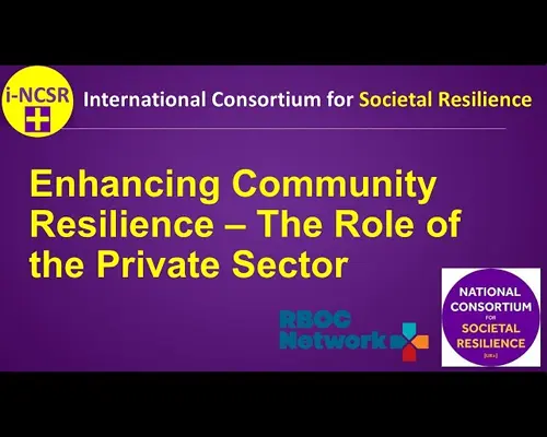 Enhancing Community Resilience - The Role of the Private Sector