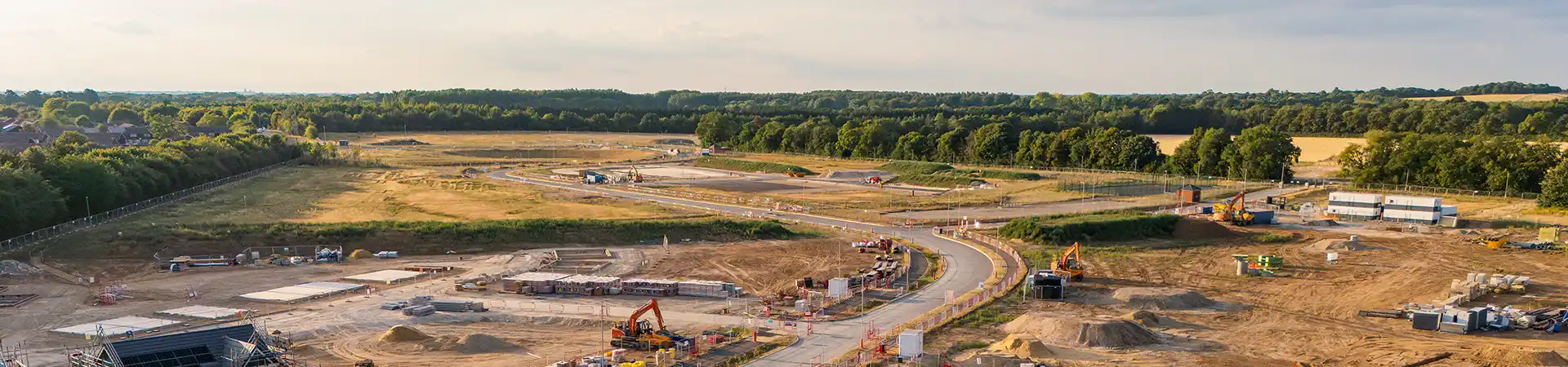 An industrial construction site in the UK.