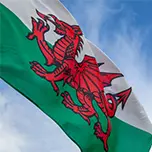 Welsh dragon flag of Wales